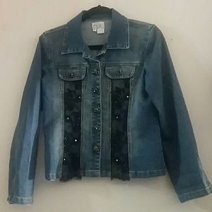 Denim Jacket / Black lace
